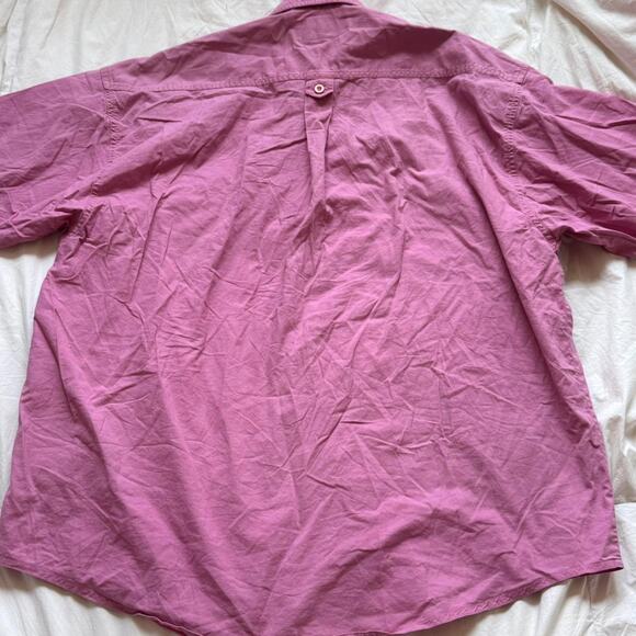 London fog Vintage pink oversized button up shirt sz XL boxy indie academia - Picture 7 of 8